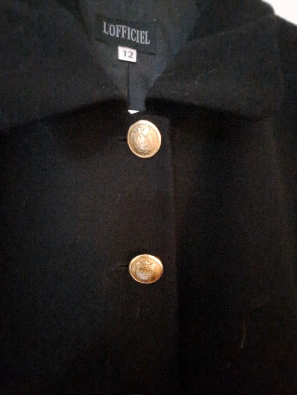 Black Button-Front Jacket - Picture 3 of 5